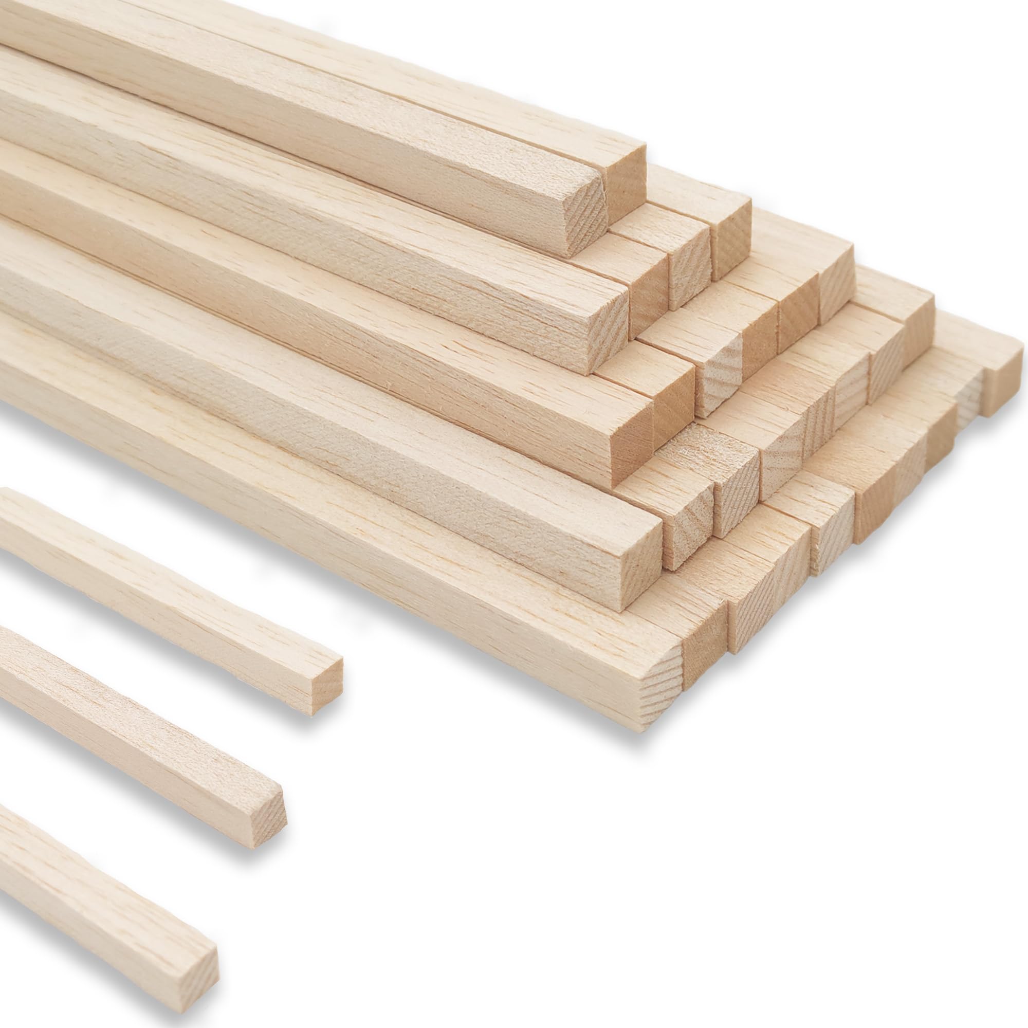 Barsha Space Balsa Wood Square Dowels 30-Piece