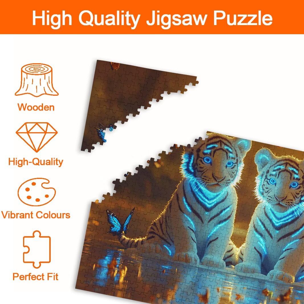 Puzzle Tygrys, Puzzle 2000 Pieces Puzzle, Prezent Kobiety, Decor -8616