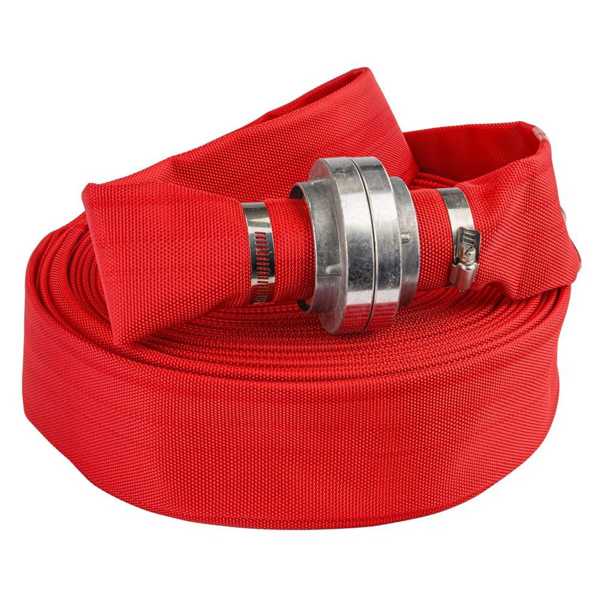 WEBFIRE Tuyau d'incendie plat pour eaux usées fosses septiques 8 bar raccords rapides 2" - 30 m