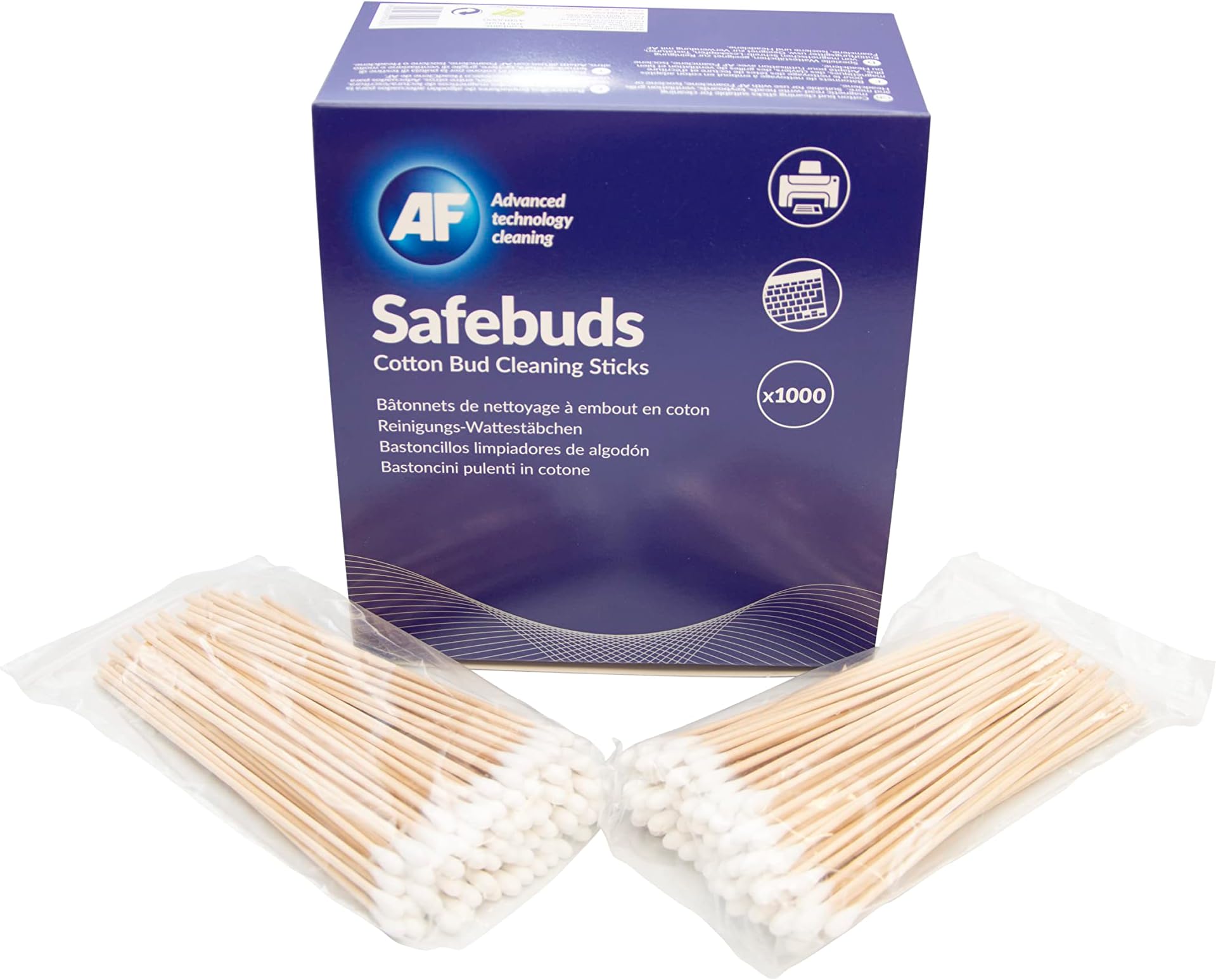Safebuds - Cotton Bud Cleaning Stick - 10 x 100 Resealable Bags of Safebuds, SBU000