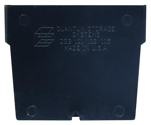 Quantum Storage Systems DSB105 Divisor de plástico diseñado para cubos de estantes económicos, 8" x 8" x 5" (caja de 50)