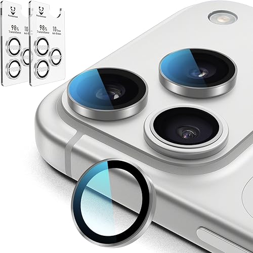Miniatura 12 de PandaShield Paquete de 2 protectores de lente de cámara antirreflejos para iPhone 17/16/15 Pro y Pro Max, fácil instalación, arañazos, dureza 9H
