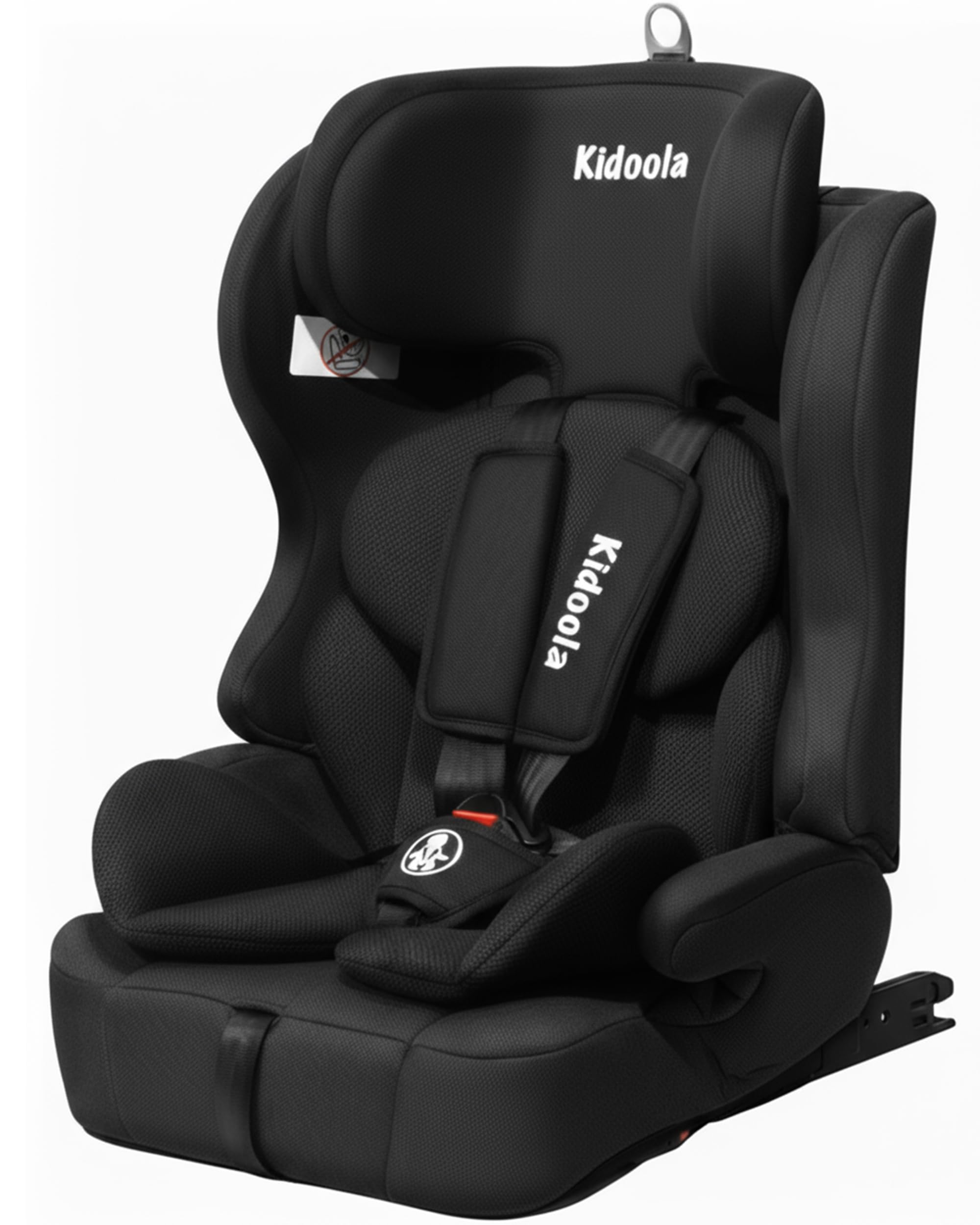Kidoola Car Seat 15 Months-12 Years, ISOFIX R129 i-Size, 76-150cm, Black