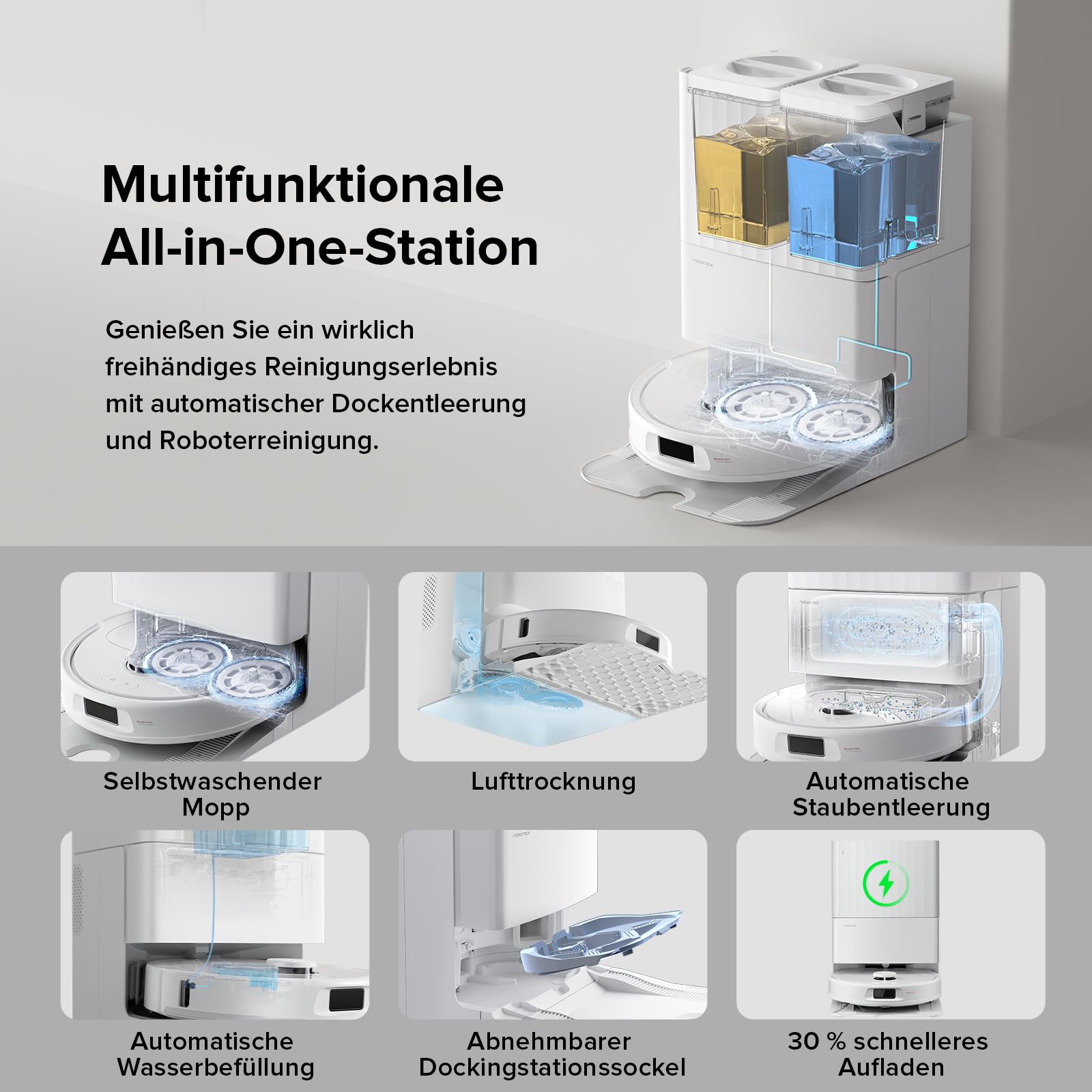 roborock Qrevo 8000Pa Saugroboter mit Wischfunktion Ansicht 2
