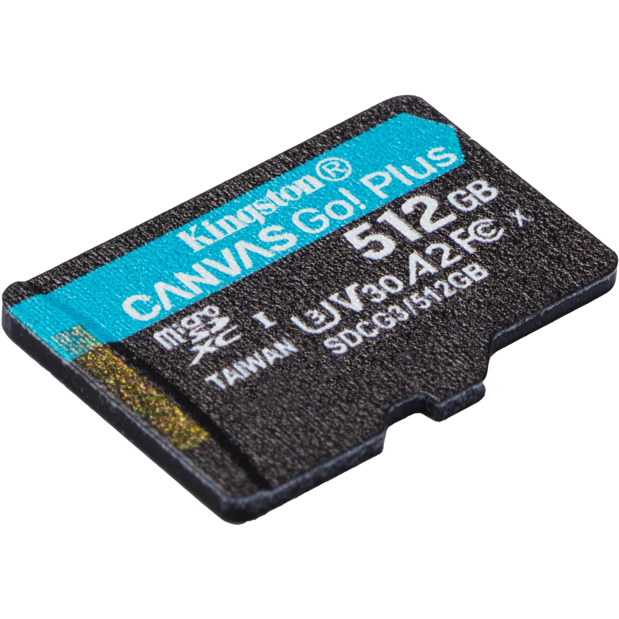 Kingston Canvas Go! Plus microSD memory card Class 10, UHS-I 512GB microSDXC 170R A2 U3 V30 Single Pack w/o ADP