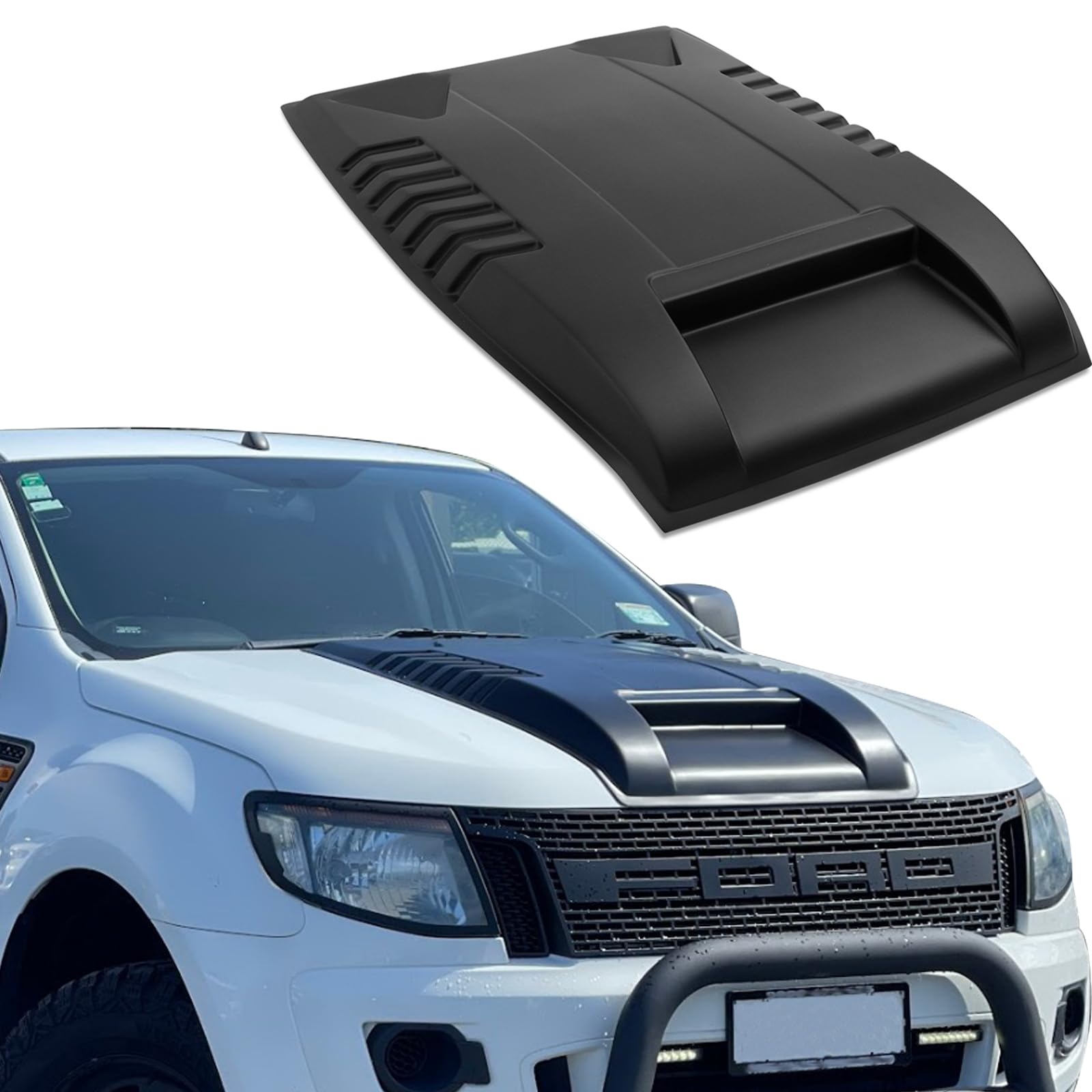 Grande pelle de capot en ABS pour Ford Ranger T6 2012-2014 Wildtrak Raptor Limited XL XLT Tremor Platinum MK1 capot