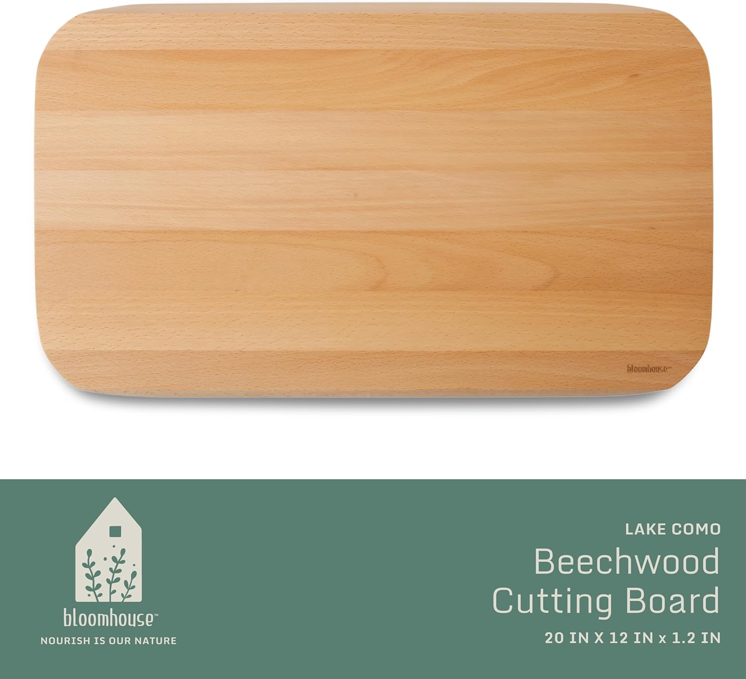 Bloomhouse - Two Time Oprah's Favorite Things Winner - 20 x 12 Inch Large Italian Beech Wood Cutting Board – Oil-Coated, Durable Kitchen Chopping & Serving Board – Made in Lake Como, Italy - Image 2