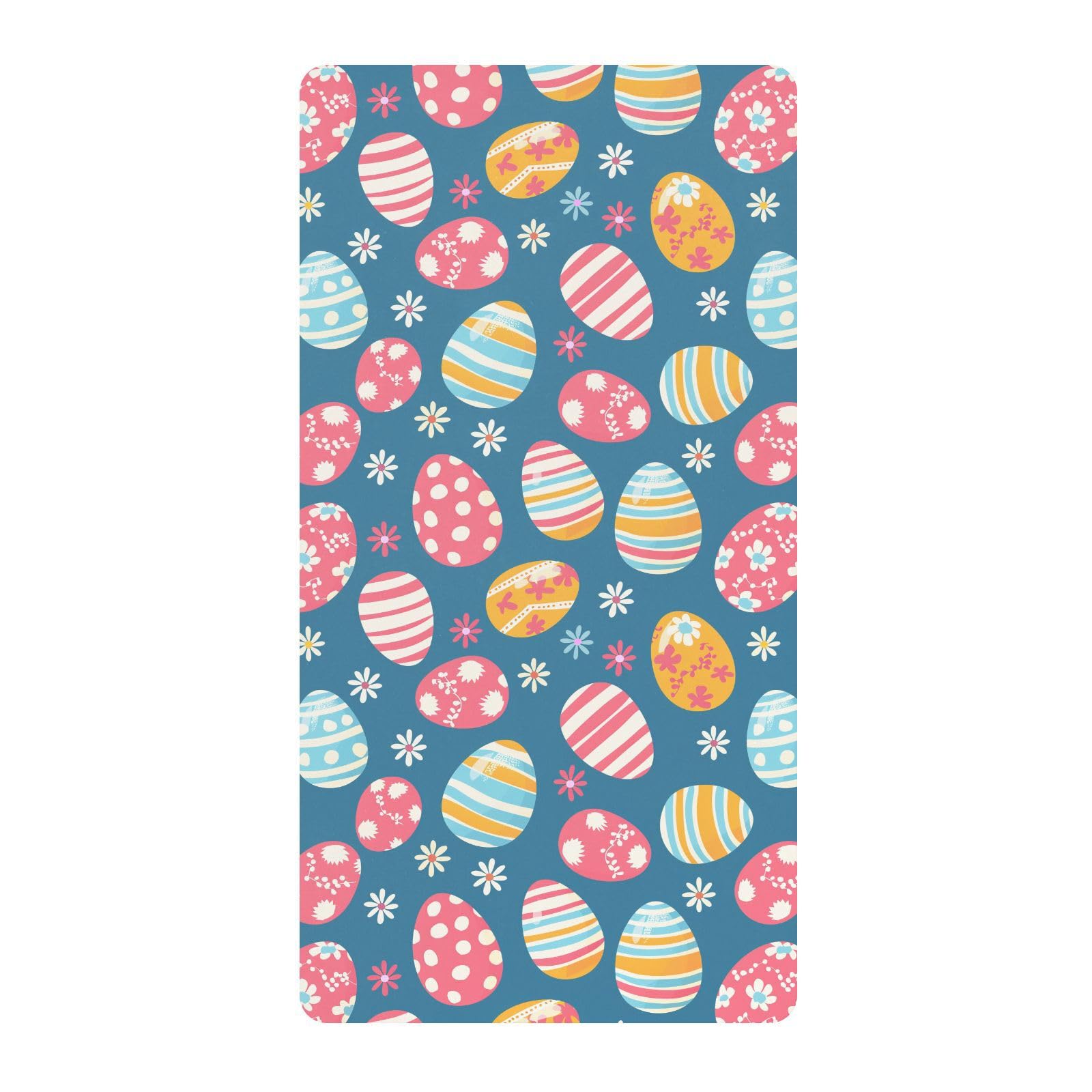 Sábanas de algodón para cuna de bebé, niños y niñas, diseño floral de huevo de Pascua, suave, transpirable, para guardería, 1 paquete de juego de sabanas para