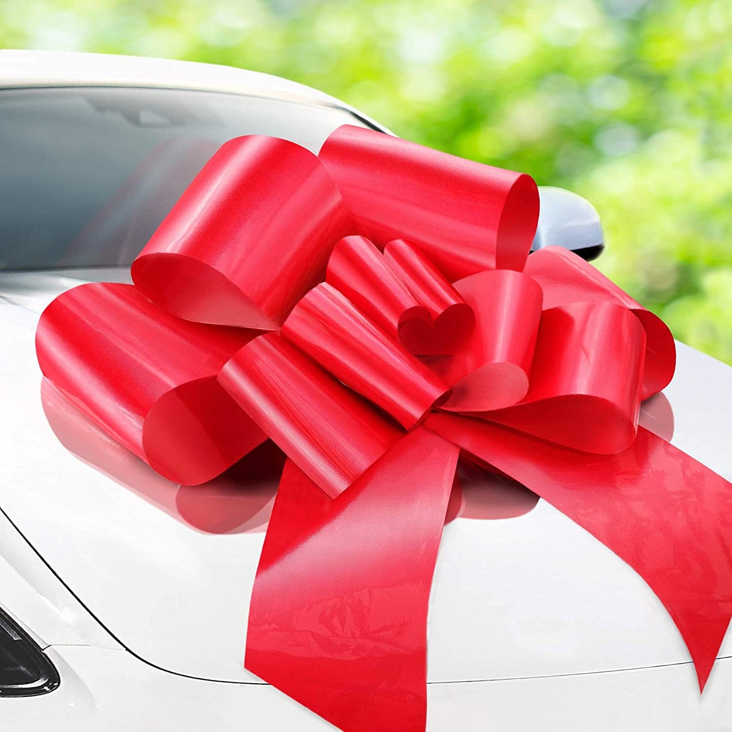 Lazo Rojo Grande para Coche 76 cm Lazos Gigante Regalo Bicicleta Navidad Boda Cumpleaños