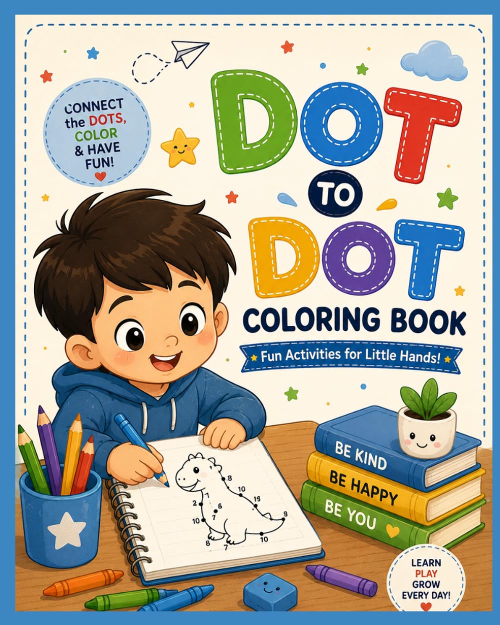 Dot to dot coloring book: Connect the Dots and Bring Animals to Life