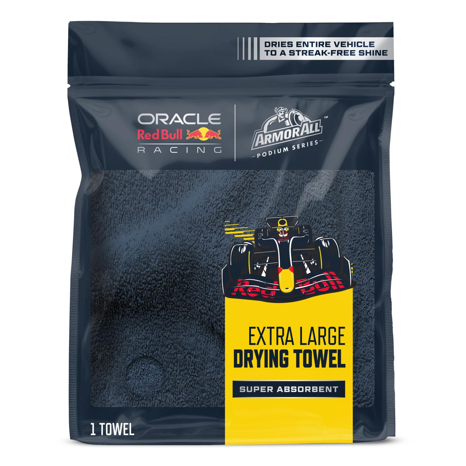 Armor All Podium Series Extra Large Drying Towel, 25" x 36" Plush Microfibre Drying Towel, Developed with Oracle Red Bull Racing