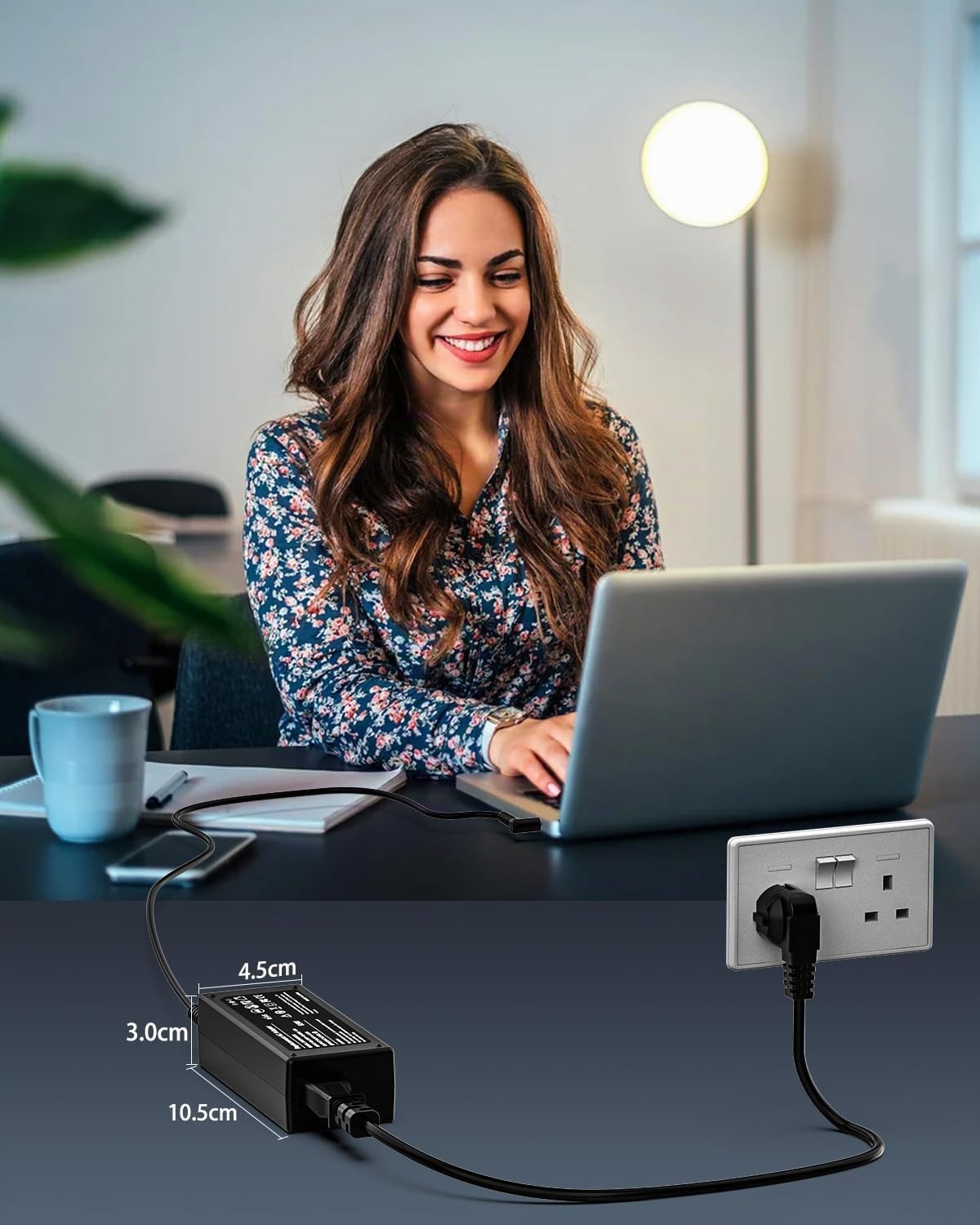 65W Caricatore Portatile Alimentatore per HP Pavilion x360 11 13 14 15, Elitebook 840 850 Probook 430 440 450 Envy 13 15 HP 240 250 255 G6 G7 741727-001 710412-001 Caricabatterie Adattatore
