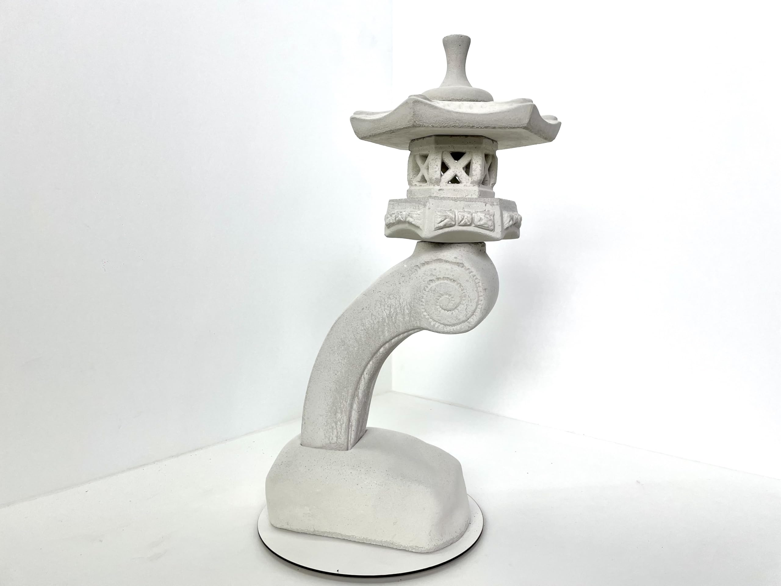 Steintempel im japanischen Stil 'Rankei S' - Handgefertigte Gartenfigur aus regionalem Steinguss - Zen - Dekoration für Garten & Terasse - wetterfest & langlebig
