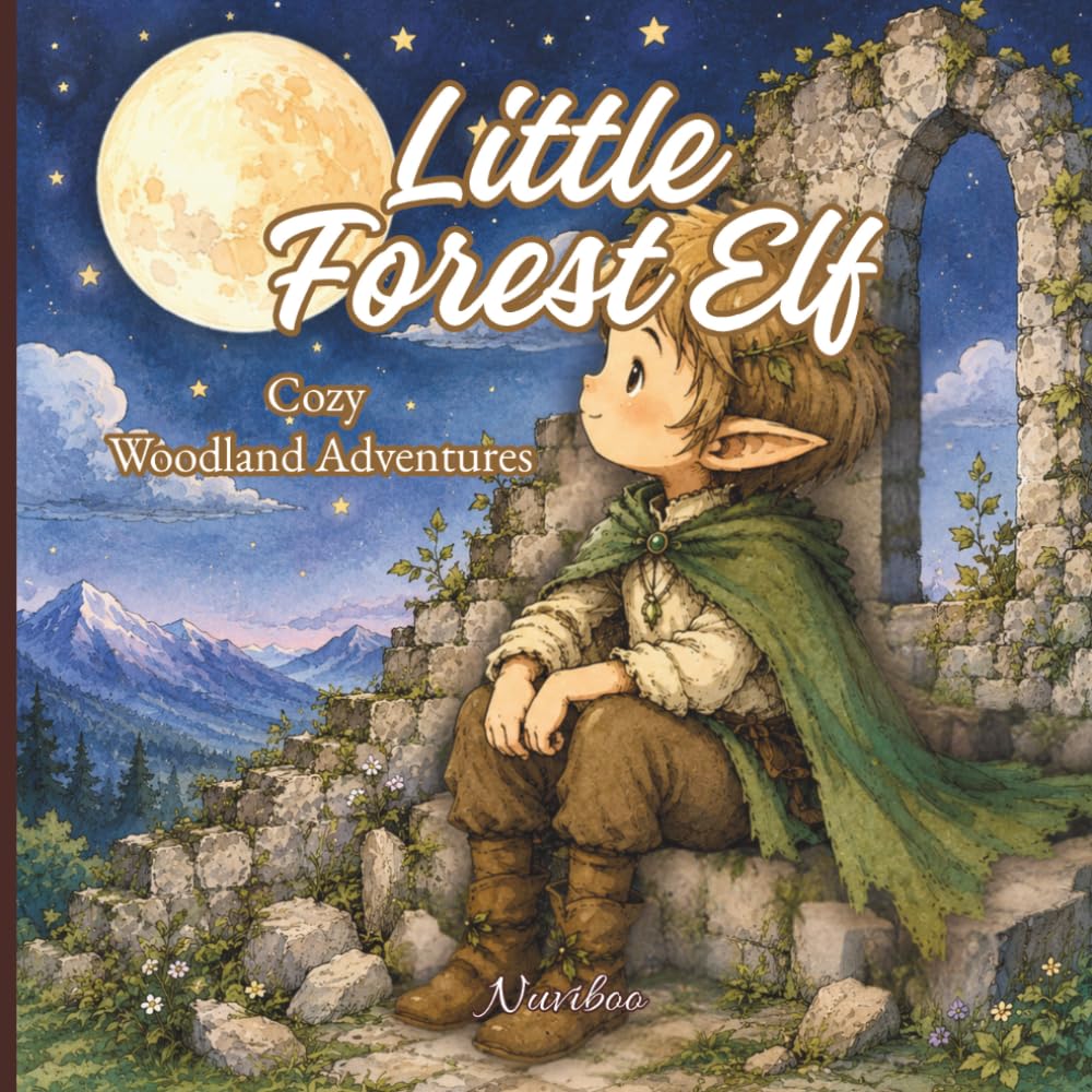 Little Forest Elf: Cozy Woodland Adventures - A Cozy Fantasy Coloring Book