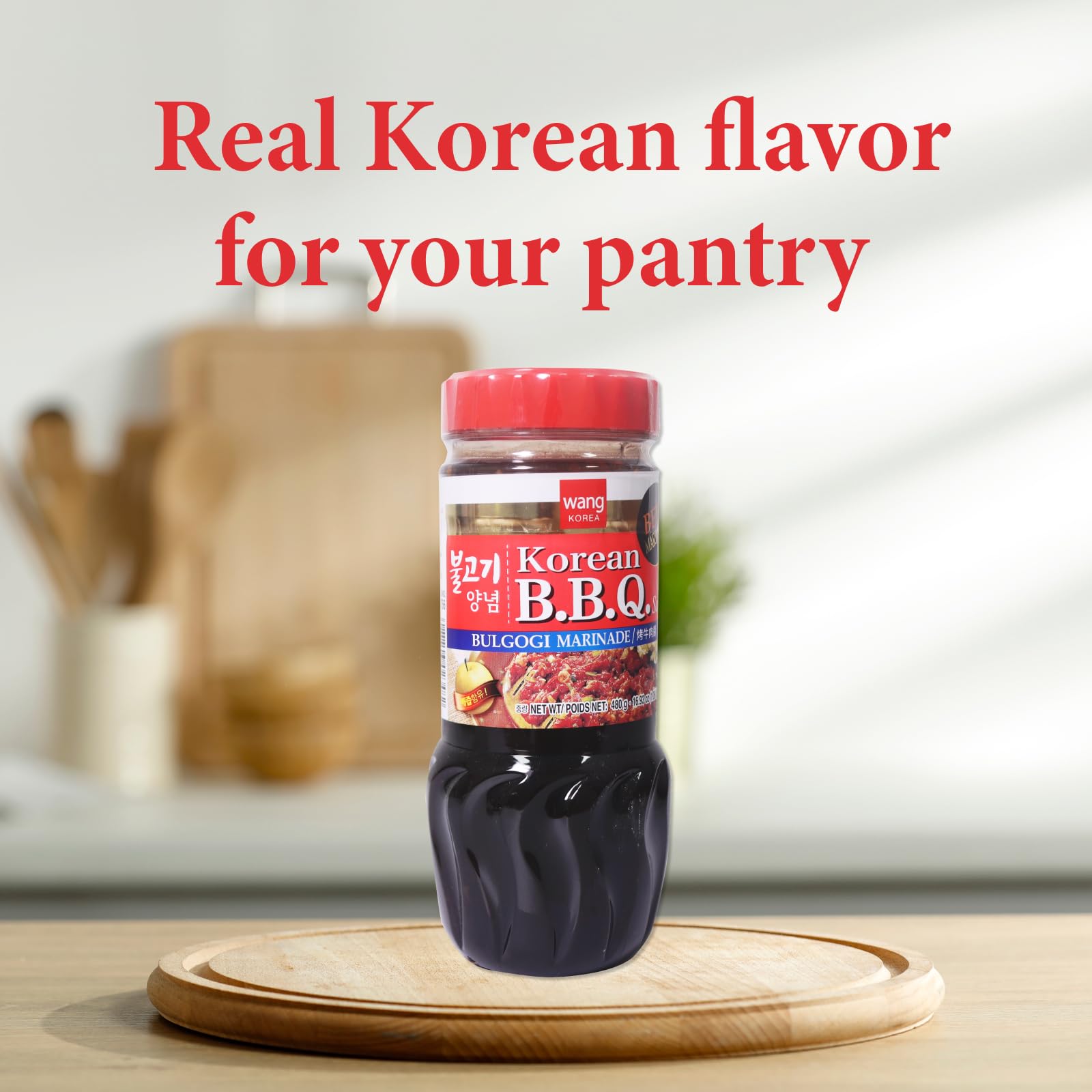 Wang Bulgogi Marinade, sabor dulce y rápido a fuego, salsa coreana para barbacoa, 32 onzas