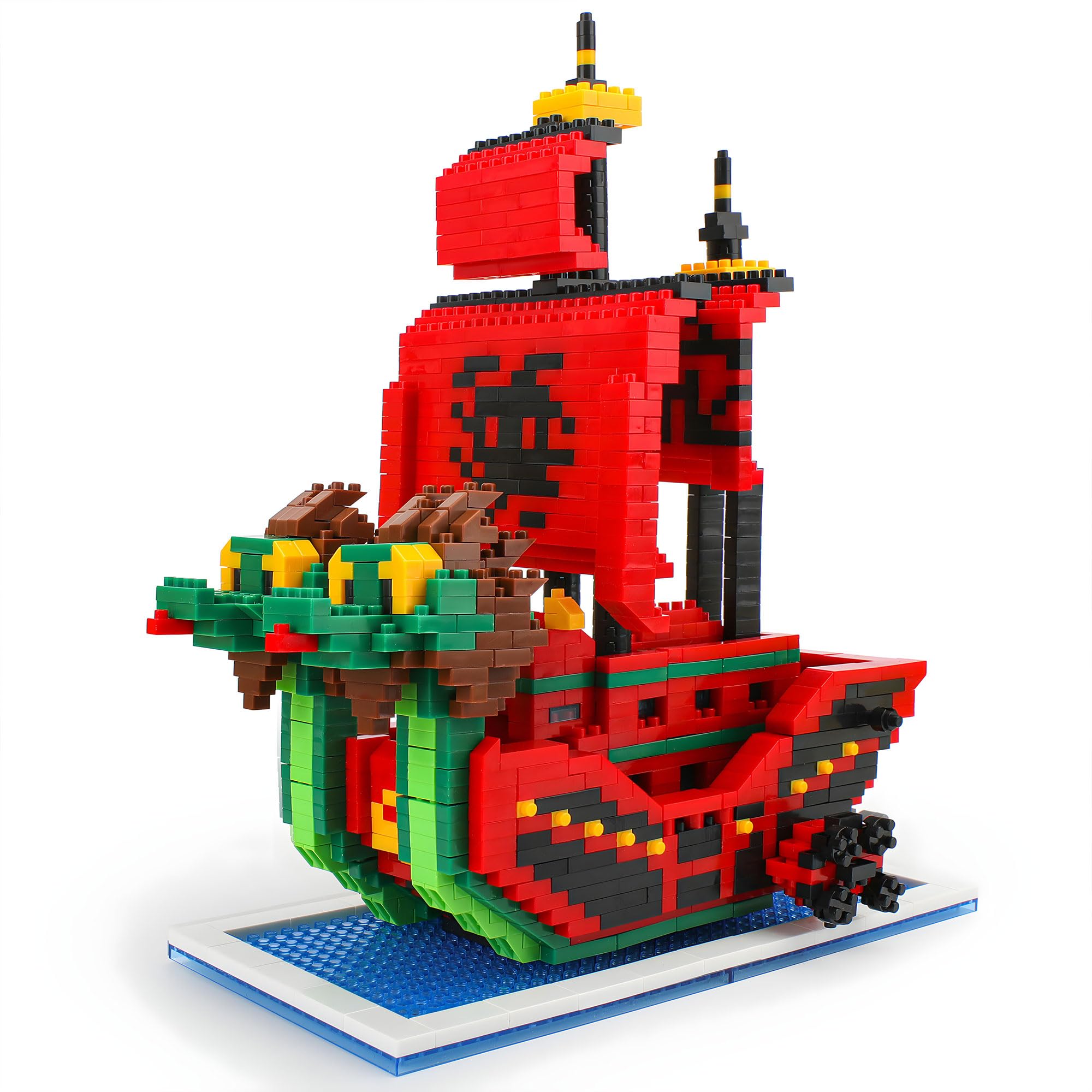 OundarMPirate Ship Model Diamond Blocks Building Set for OP Anime Fans, 9+ Boys Girls, Adults, NOT Compatible with Lgo- Snakes 1560 Pcs