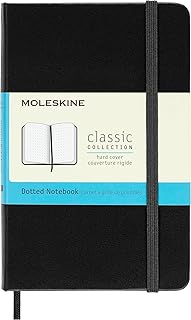 Moleskine - Cuaderno Clásico con Hojas Punteadas, Tapa Dura y Cierre Elástico, Color Negro, Tamaño Pequeño 9 x 14 cm, 192 Hojas