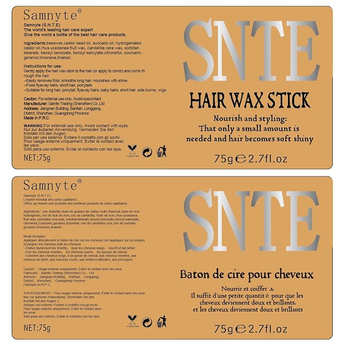Cera para el cabello Samnyte en barra para control de pelos miniatura 8