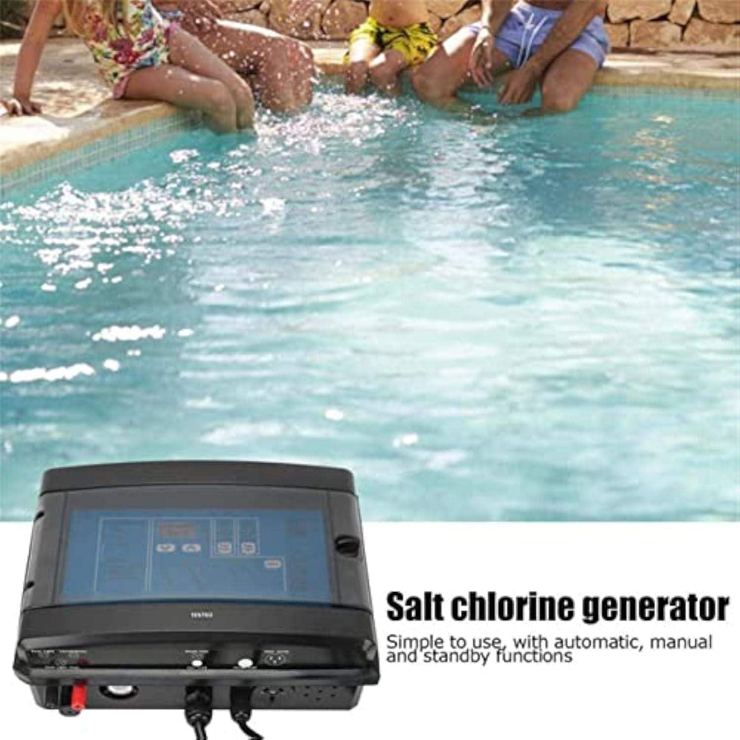 Nuevo Generador De Cloro Salino para Piscinas Y Spas: Máquina De Electrólisis De Agua Salada. 50m³-20g/h