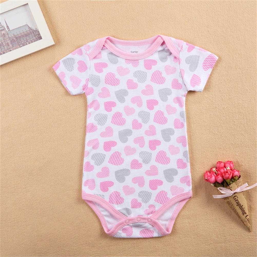 Monvecle Unisex Baby 2pcs Lap Shoulder Short Sleeve Onesie Cotton Bodysuits