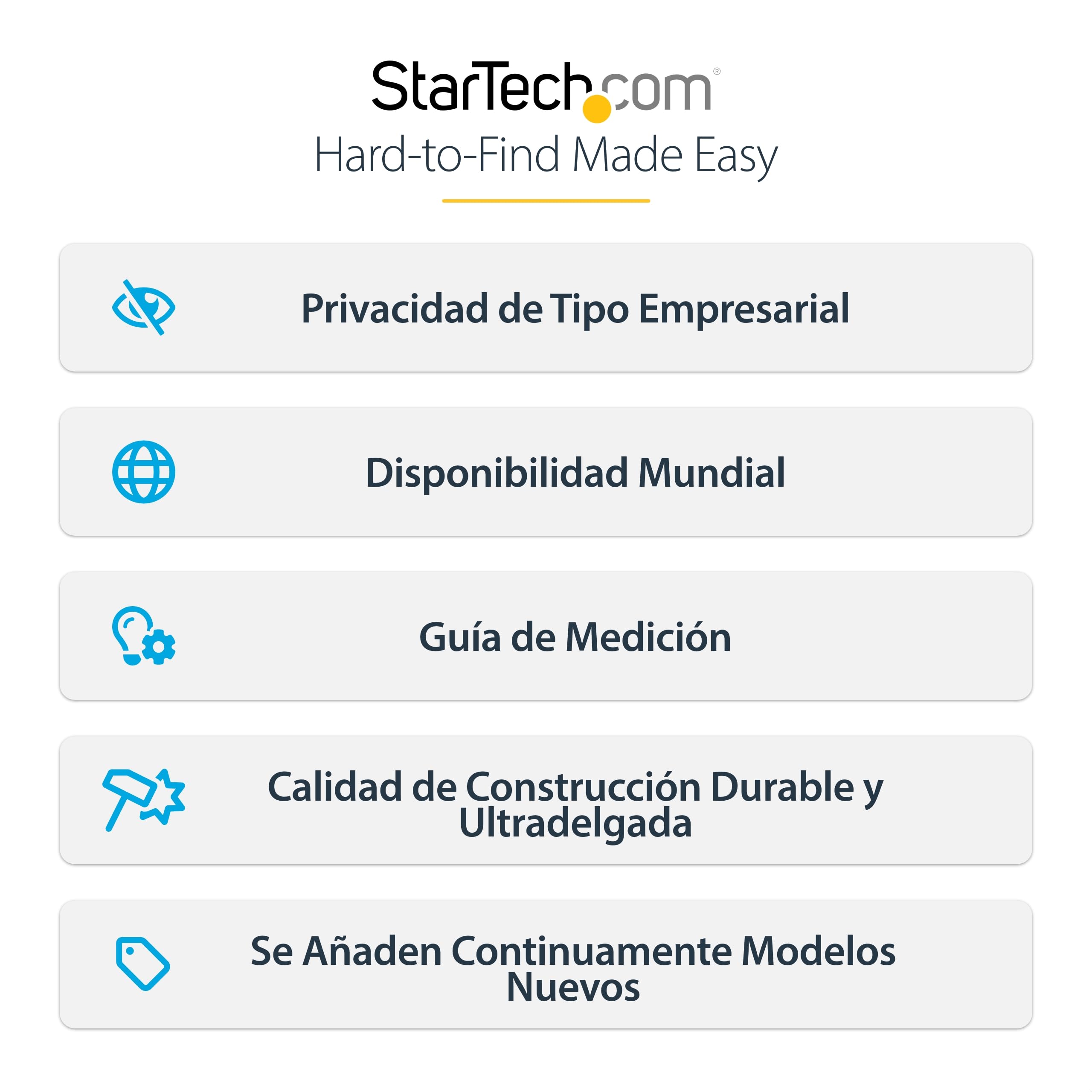 StarTech Filtro de Privacidad Táctil 4 Vías Horizontal/Vertical +/-30° Anti Luz Azul Mate para Surface Pro 8/9/X/11 de 13"