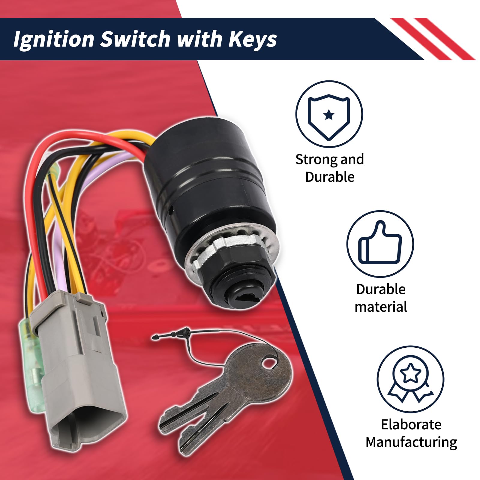 Amazon.com: Promrmr 129572 Ignition Switch with 2 Keys 3 Position