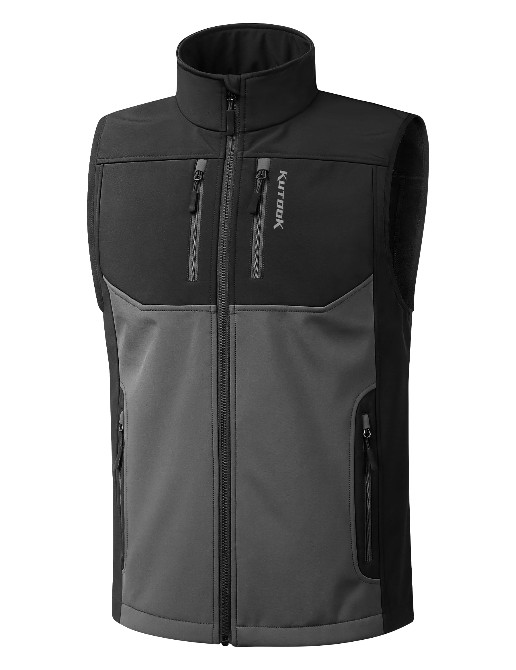 Chaleco softshell KUTOOK para hombre con forro polar transpirable y resistente al viento HC201 7