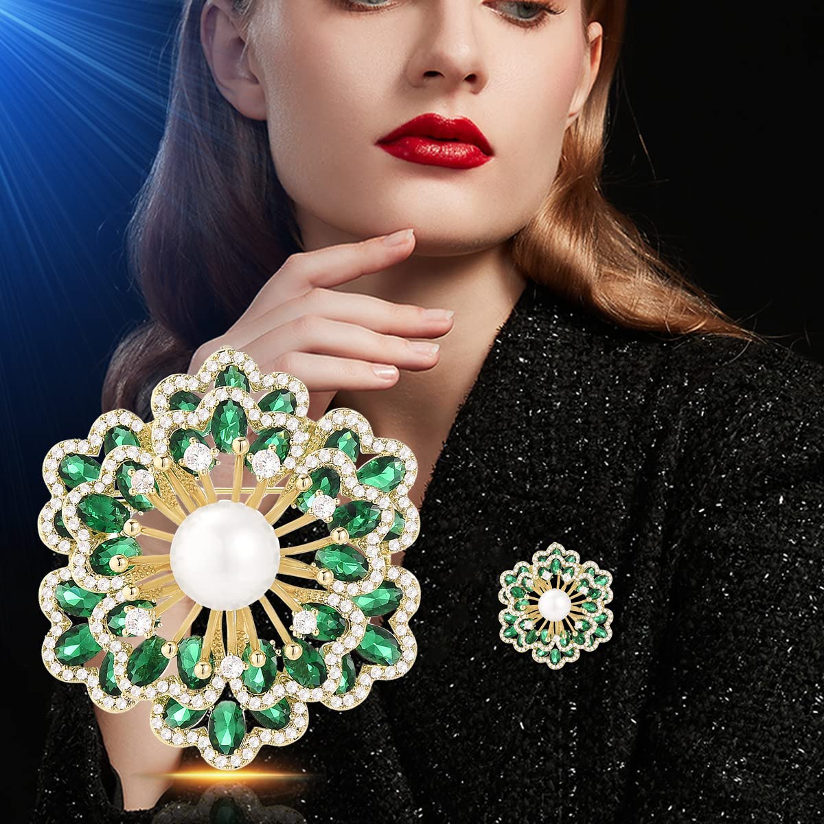 Spilla con perle, gioielli da donna, alla moda, regalo di Natale, moglie, mamma, fidanzata, anniversario, compleanno, gioielli raffinati, regalo per lei, metallo, perla
