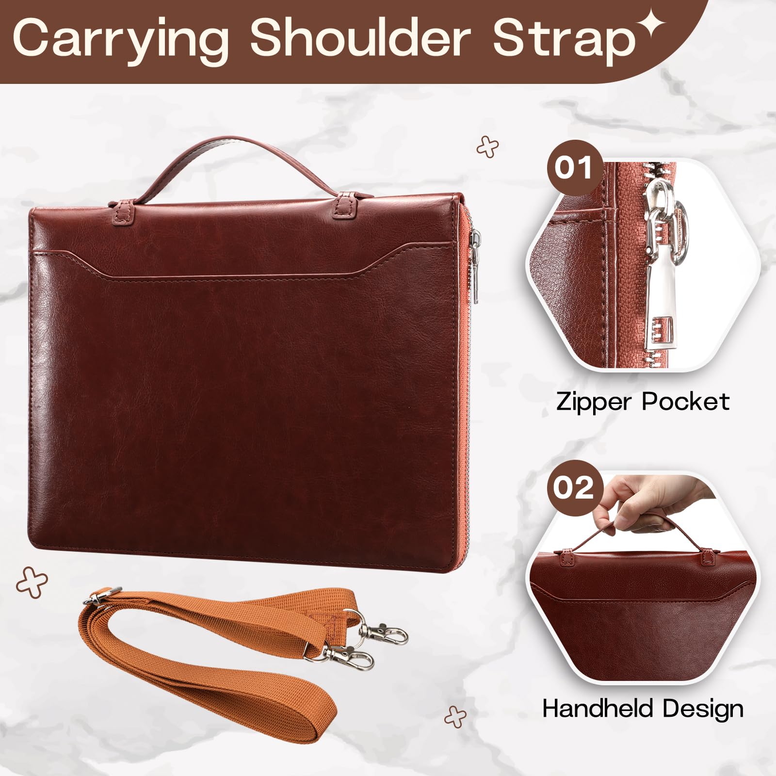 E NET-CASE Funda para Samsung Galaxy Tab S10 Lite / S10 FE / S9 FE 10.9 Pulgadas / S9 11 Pulgadas, Funda Trasera Transparente/Correa de Mano/Correa para el Hombro/Soporte para S-Pen,marrón