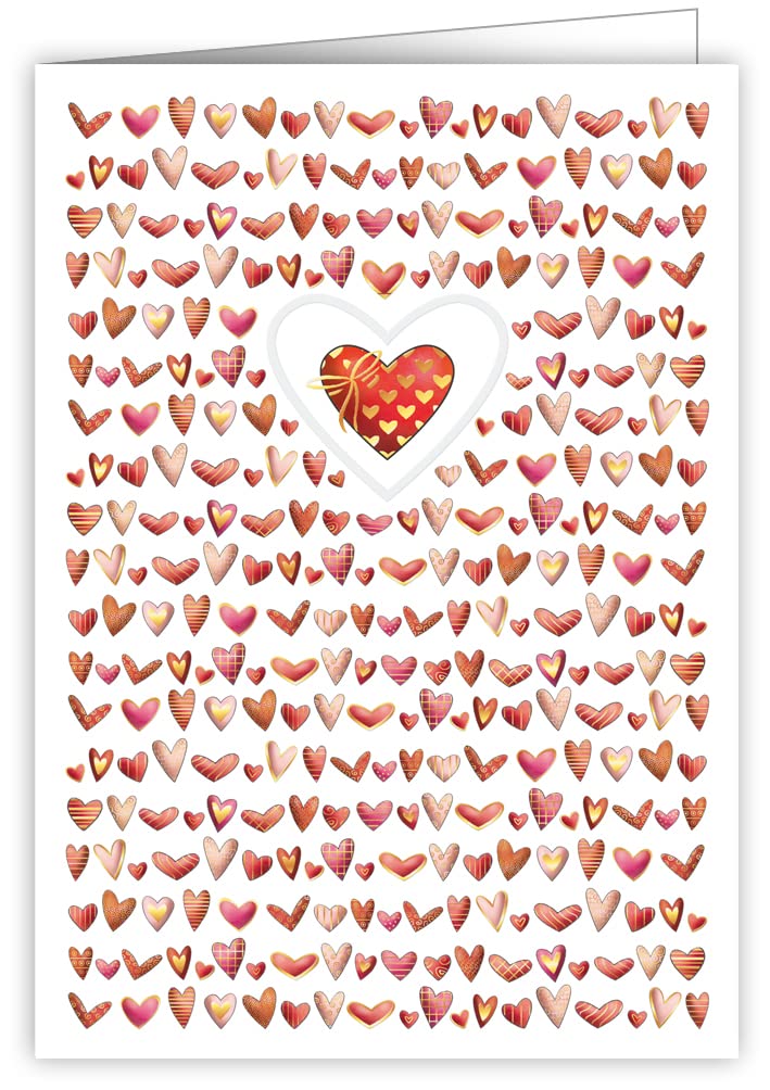 Quire Mac Classic Card Mulitple Hearts,Red,115 x 163mm