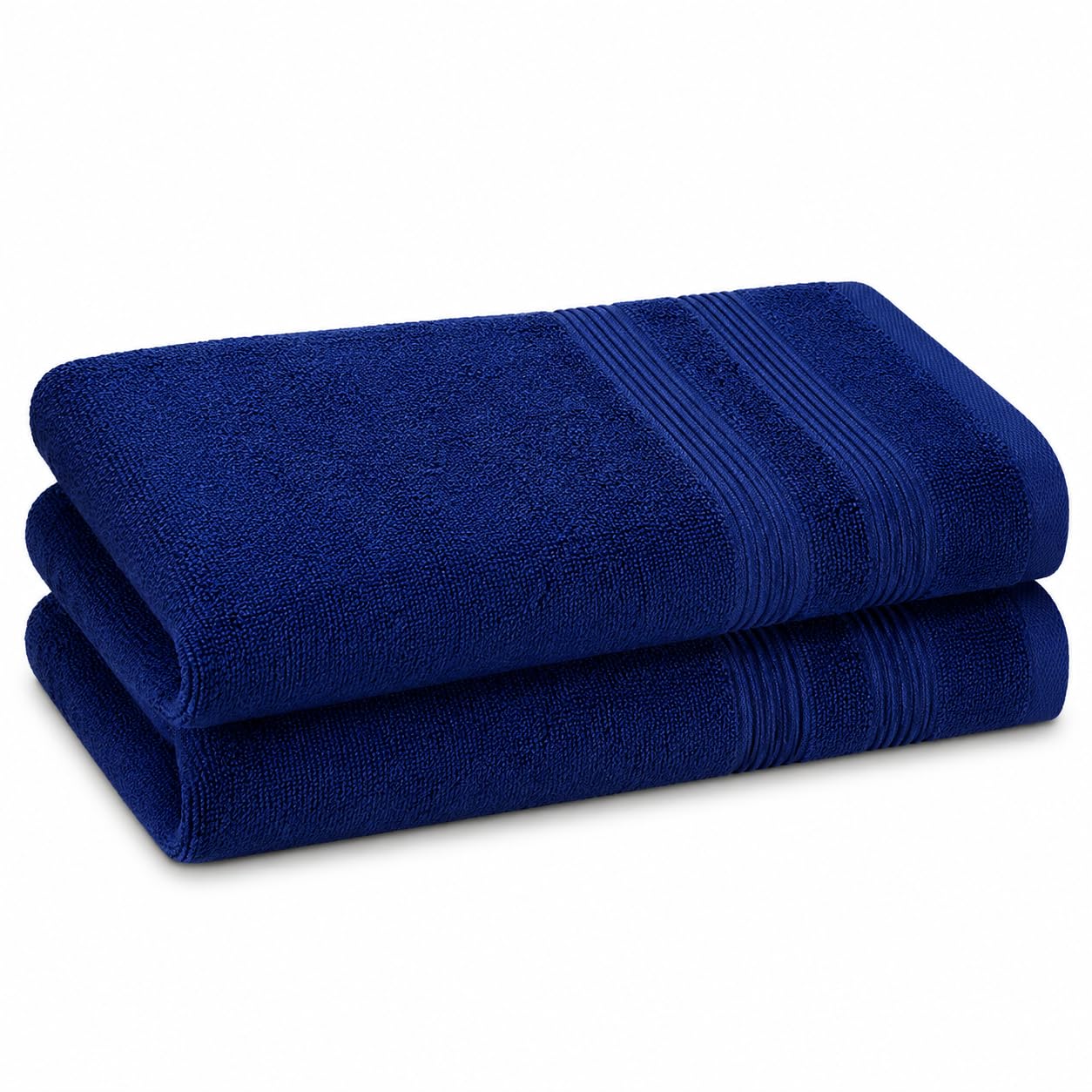 Hand Towels Pack of 2 – 100% Ring Spun Cotton Hand Towels for Bathroom | 500 GSM Royal Egyptian Soft Highly Absorbent Hand Towel – 50 X 80 cm Hand Towels with Ribbed Border for Spa, Hotel & Bathroom — image 1