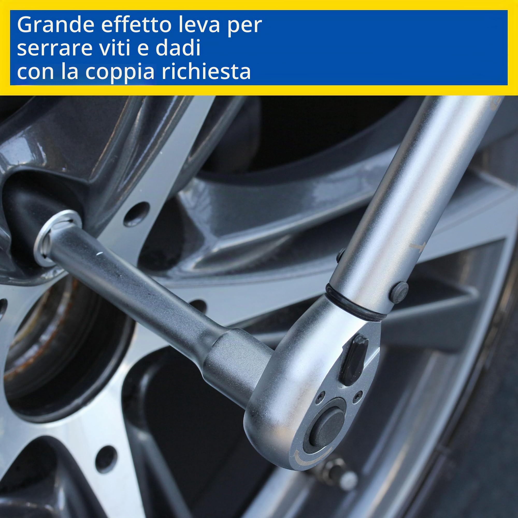 Goodyear Set di 6 chiavi dinamometriche + cricchetto reversibile + set di 3 chiavi a bussola + prolunga, scatola nera