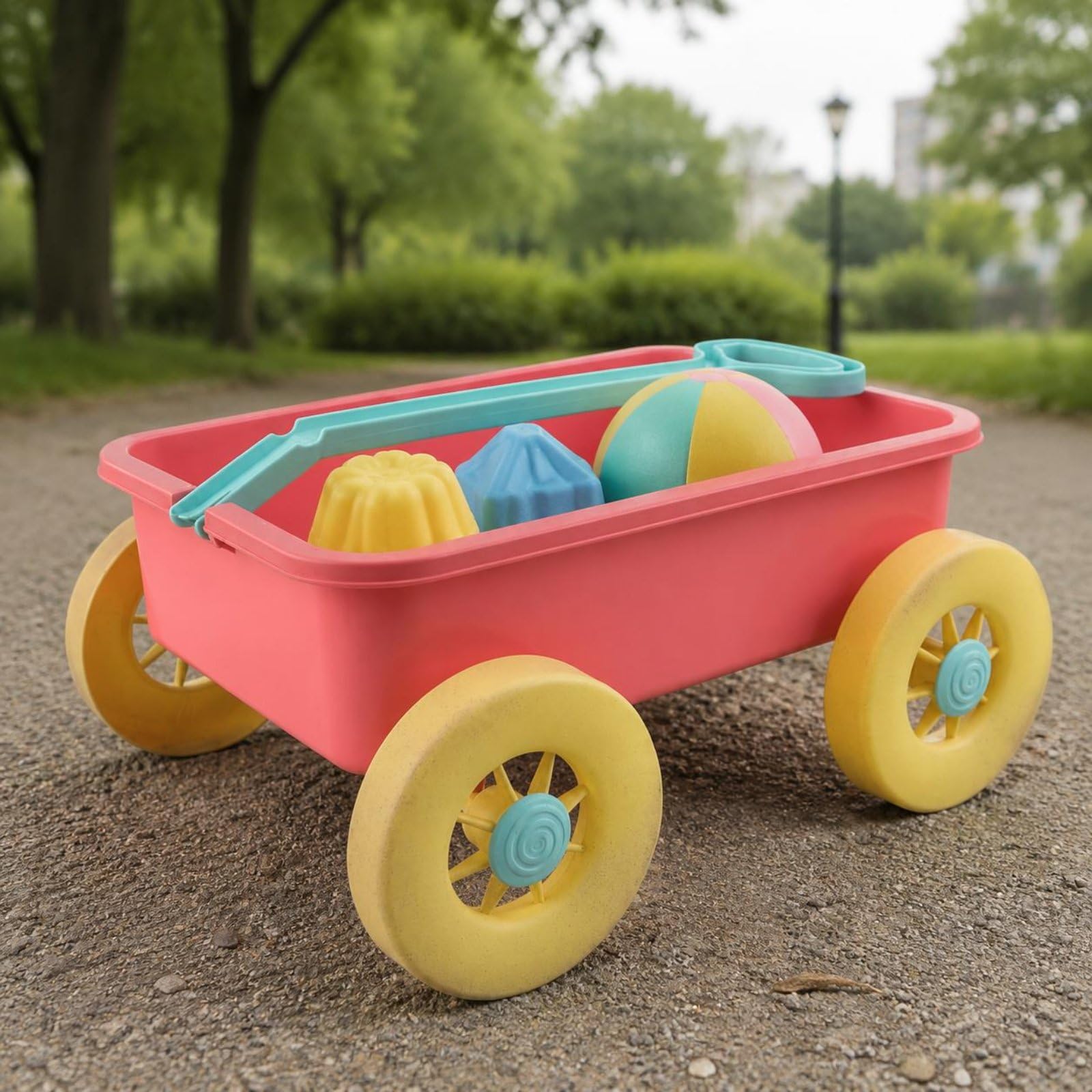 Carrello Trainabile Sabbia Leggero Carrello Sabbia Resistente Divertimento Bambini per Parco