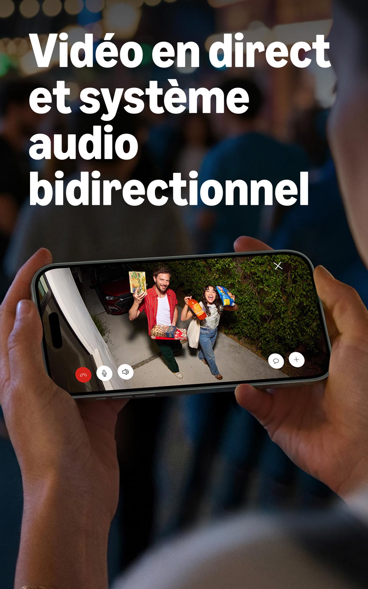 Ring Caméra Spotlight (Spotlight Cam), sans fil (nouvelle génération), Vidéo Retinal 2K , Zoom amélioré 6x, Projecteurs activés par les mouvements, Essai gratuit de 30 jours à l'abonnement Ring