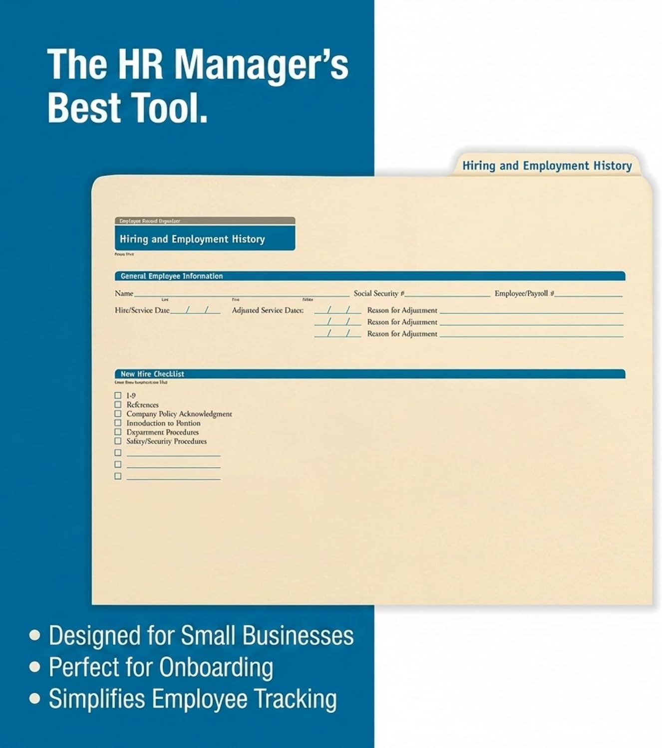 ComplyRight Hiring/Employment Folder | 11.75” x 9.5” | HR and Employee Management | 25-Pack