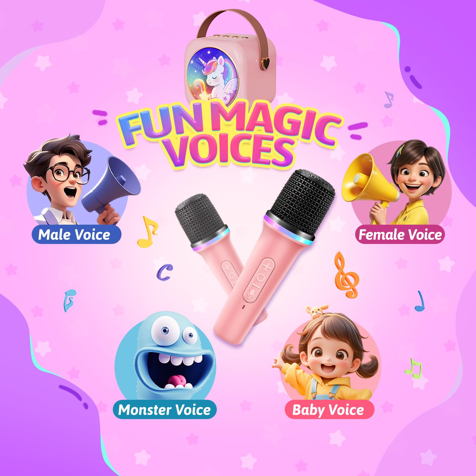 Micrófono para niños, reproductor de MP3, mejores regalos para niñas de 3, 4, 5, 6, 7, 8, 9, 10, 11, 12 años + años, juguete de cumpleaños de 4 a 12 años, regalo para fiestas de niñas y niños 5