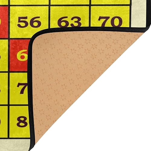 Miniatura 5 de ALAZA Plantilla de mesa de multiplicación educativa para sala de estar, dormitorio, alfombra antideslizante para decoración del hogar, 5 pies 3