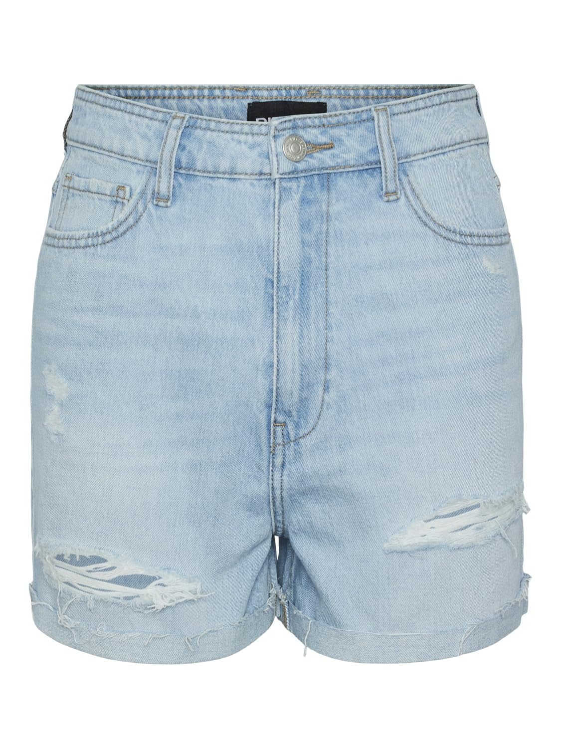 PIECES Women's Pcamer Ultra LBD Washed Hw Shorts Sww BC Denim Shorts