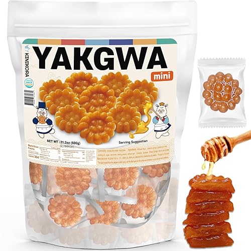 KINIKORA Mini Yakgwa (21.6 oz, 21.16 oz) I Coreano Tradicional Jarabe de Grano Masa Frita Glaseada Galletas Individuales