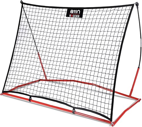 Equipo de entrenamiento de fútbol A11N - Rebotador de fútbol portátil de 5 x 4 pies para entrenamiento de fútbol en equipo o solitario