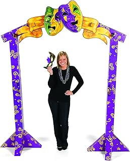 Fun Express - 3d Bourbon Street Arch Way for Mardi Gras - Party Decor - Large Decor - Archways - Mardi Gras - 1 Piece