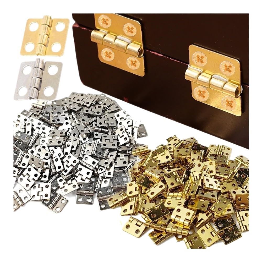 Flat Butt Hinges Metal Small Hinges for Jewelry Craft Wooden Boxes