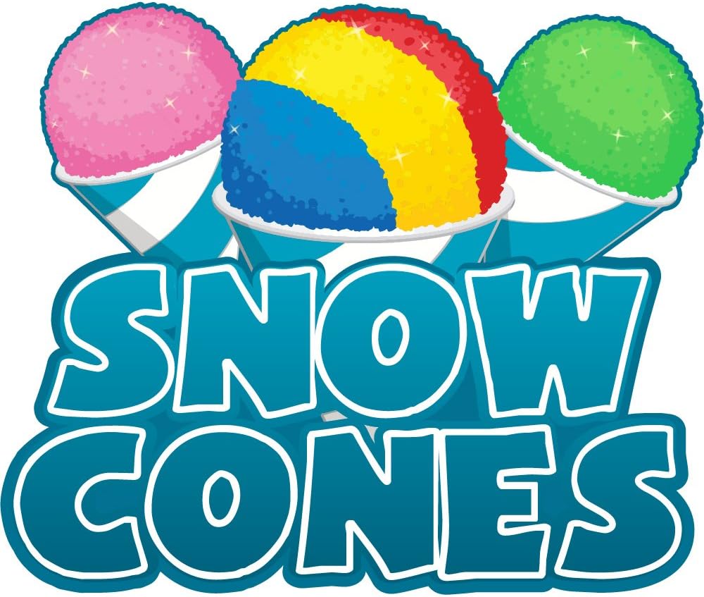 Snow Cones 12 Concession Decal Sign cart Trailer Stand Sticker Equipment