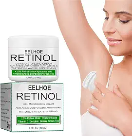 Creme clareador EELHOE Retinol, creme clareador EELHOE, creme clareador facial e corporal EELHOE, soro removedor de manchas escuras para axilas, joelhos, cotovelos, áreas privadas (1 peça)