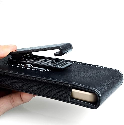 Miniatura 4 de Funda de piel sintética con clip para el cinturón y funda de transporte para Galaxy S10 Plus A8 Plus A6 Plus J8 2018, LG V50 ThinQ V40 ThinQ V20