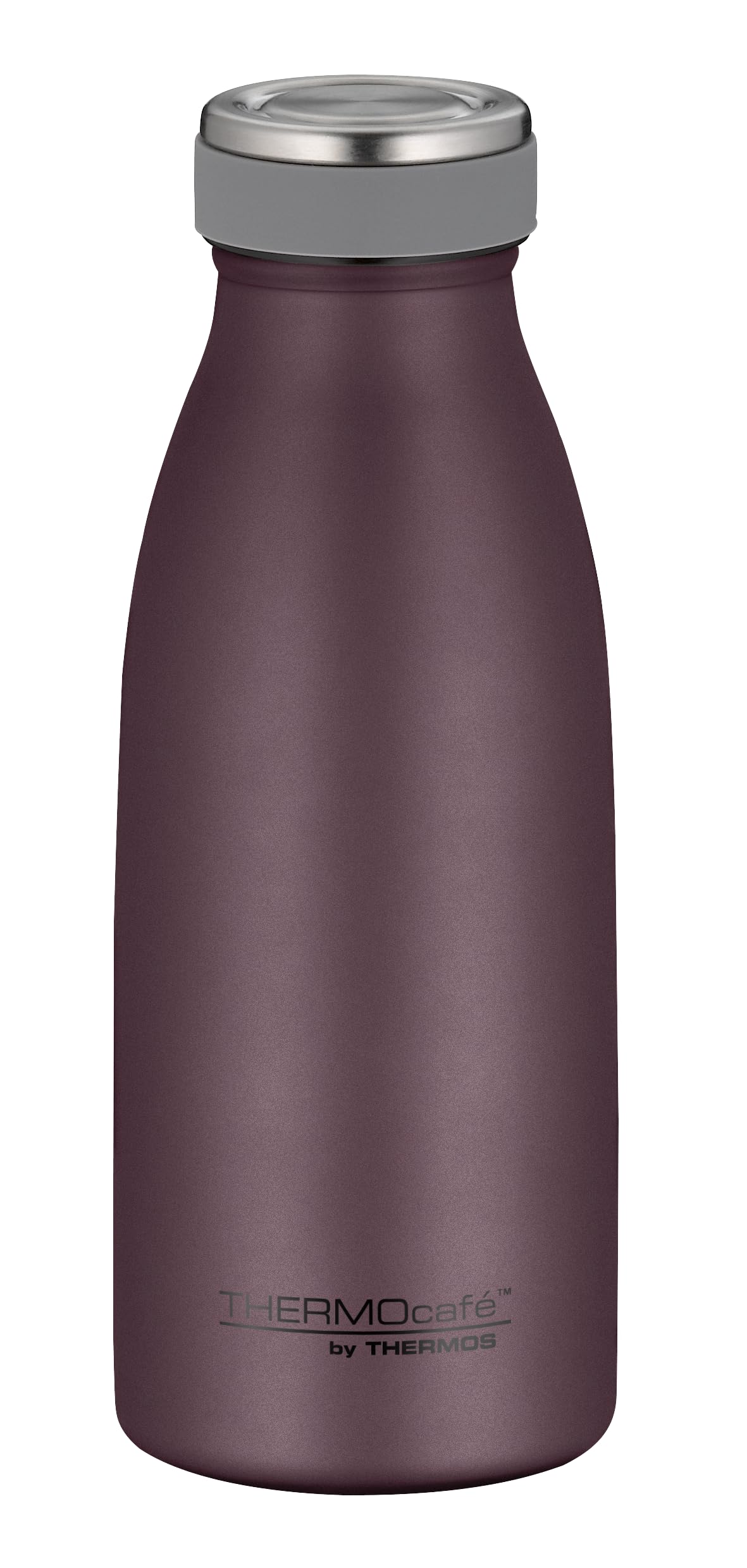 THERMOcafé by THERMOS TC Bottle Burgundy Mat 0.35 L, Insulated Flask Made of Stainless Steel, Carbonated Proof, 12 Hours Hot 24 Hours Cold, Leak-Proof, for School, On The Go and Office