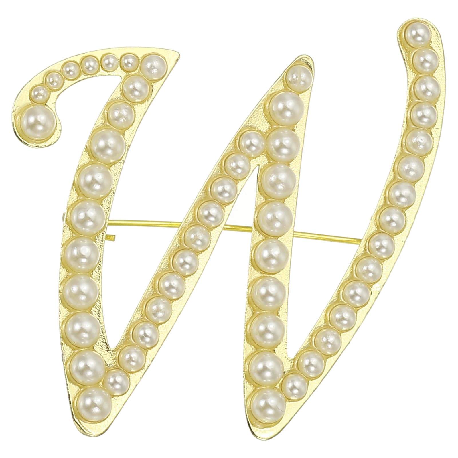 PATIKIL Letter Brooch Pins, Pearl Initial Alphabet Letter Lapel Badges Pin for Women Men Girl Wife Suits Clothes Dress Bouquet Coat Hat Bag Craft Party