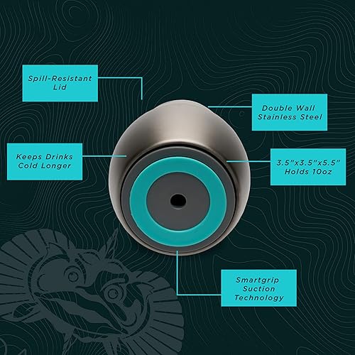 Miniatura 6 de Vaso de vino de viaje sin tallo, de 10 onzas, de doble pared, de acero inoxidable, sin tallo, con tapa fácil deslizante, grafito