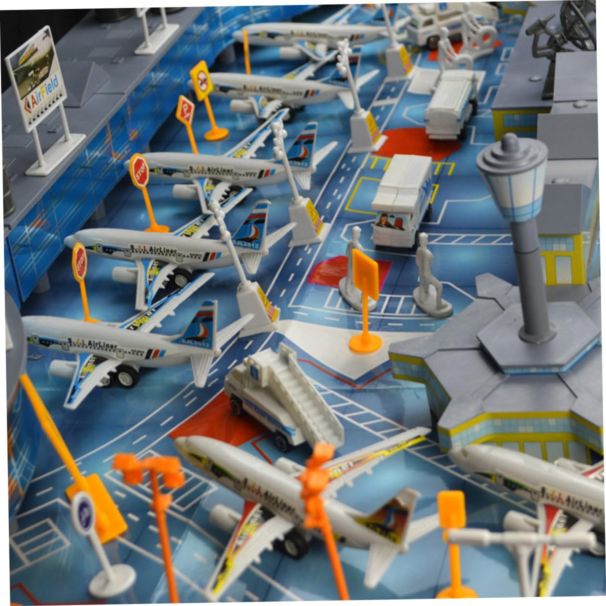 Set da Gioco Aeroporto Educativo per Ragazzo Ragazza in PVC con Aerei | Pvc, Scene di Simulazione Aeroplani, per Ragazzo Ragazza, Gioco Creativo e Interazione, Scenografia Aeroportuale