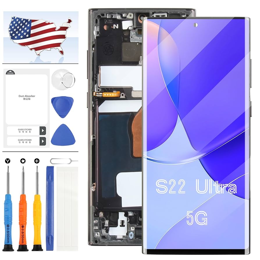 【画面新品】Samsung Galaxy S22 Ultra Amazon.com: AMOLED Screen for Samsung Galaxy S22 Ultra 5G